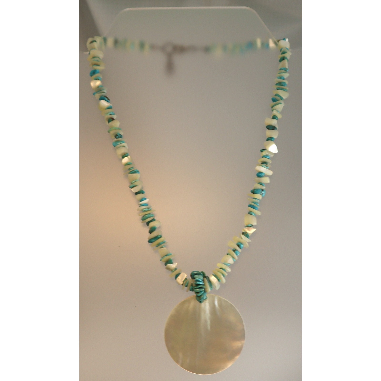 Peyote Bird Turquoise Sterling Mother Of Pearl Necklace Sundance 35$
